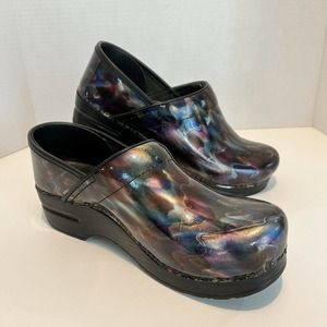 Dansko Women Slip On Professional Clogs Sz US 7.5 EUR 38 Multicolor Leather Shoe
